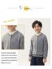 Kids' Pure Wool Round Neck Cardigan - Autumn & Winter Thick Sweater for Boys & Girls