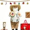 Christmas Shelf Accent Santa Figure for Entryway Table Use, Side Table Placement, and Indoor Seasonal Home Display for Holiday Shelf Use