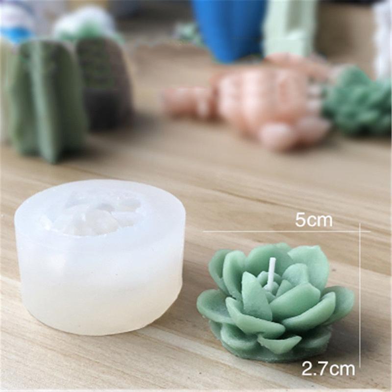 3D Cactus Succulents Silicone Mold For Jelly Chocolate Ice Making Cake Baking Gypsum Wax Concrete Candle DIY Resin Art Mould