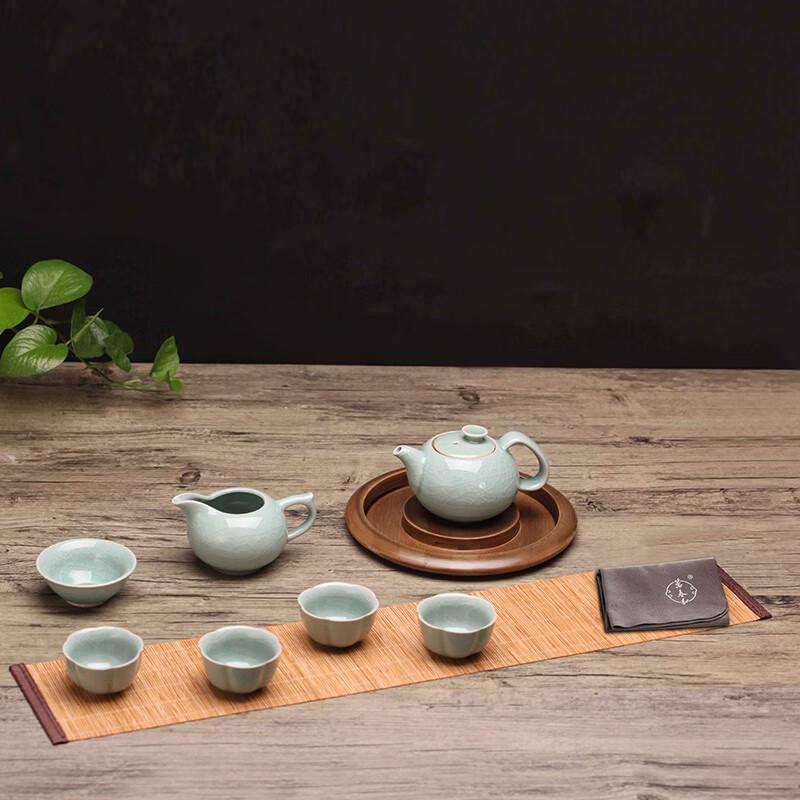 Chinese Ceramic Tea Set with Four Cups