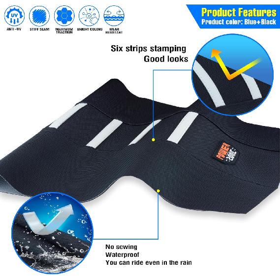 Motorcycle Universal Seat Cover Non-Slip Rubber Striped Gripper Soft Sewing For CRF WR WRF RMZ YZF SXF EXC EXC XC SX CR KLX Dirt Pit Bike Motocross