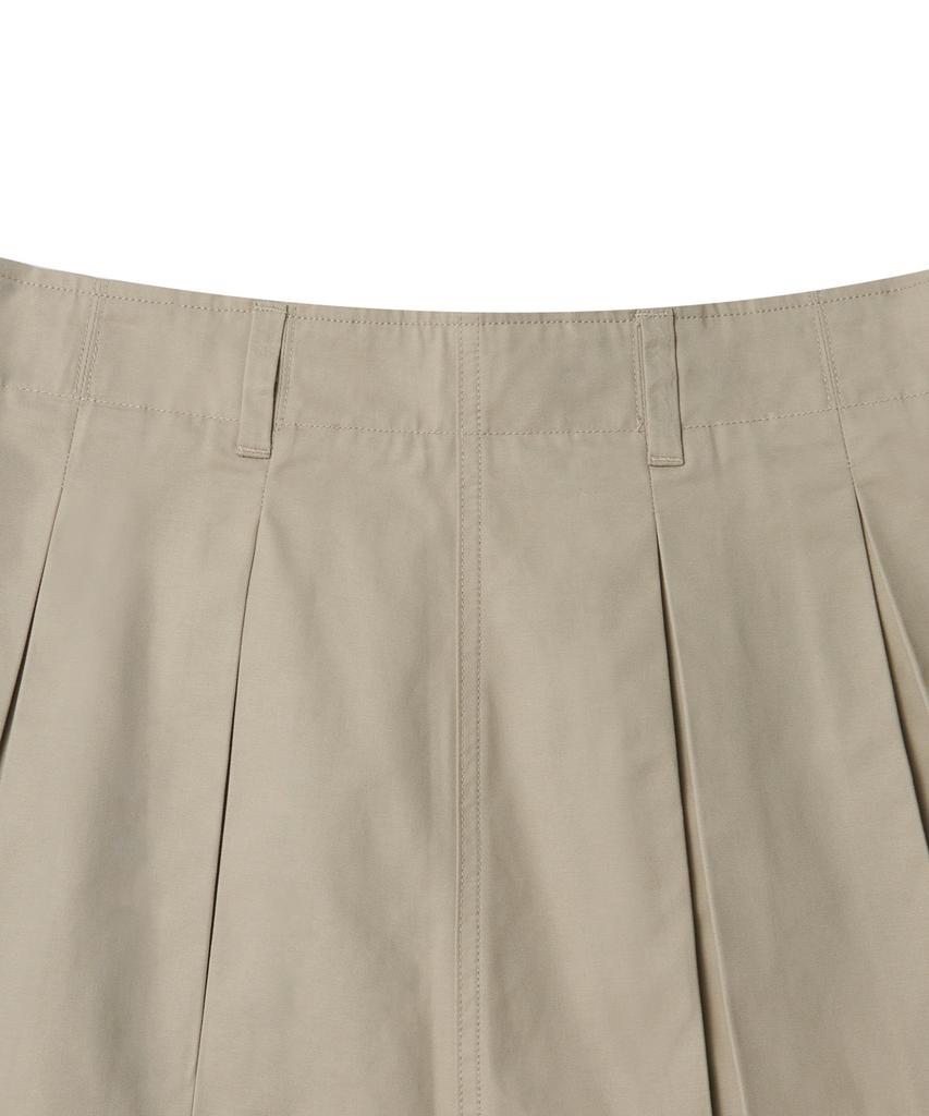MUSINSA STANDARD WOMAN Women'S Cotton Pleated Mini Skirt [Beige]