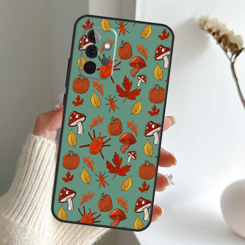 Autumn Leaves Fall Pumpkin Halloween Case For Samsung Galaxy A55 A15 A35 A56 A06 A16 A26 A36 A32 A52 A13 A33 A53 A14 A34 A54 A17