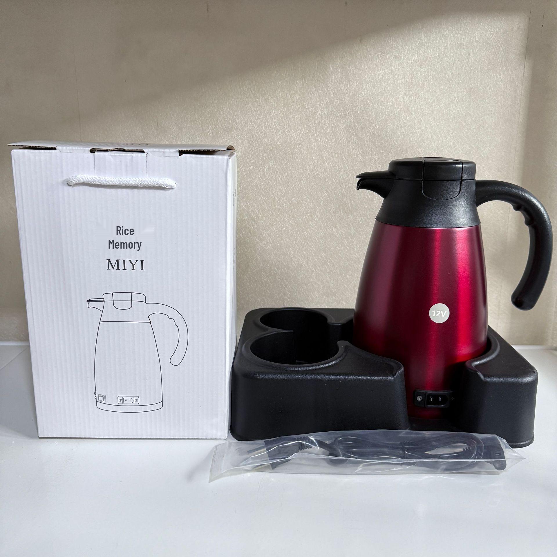 

Чайник автомобильный MiYi: 12В/24В Быстрый нагрев, Двухслойная нержавеющая сталь, Большая вместимость.