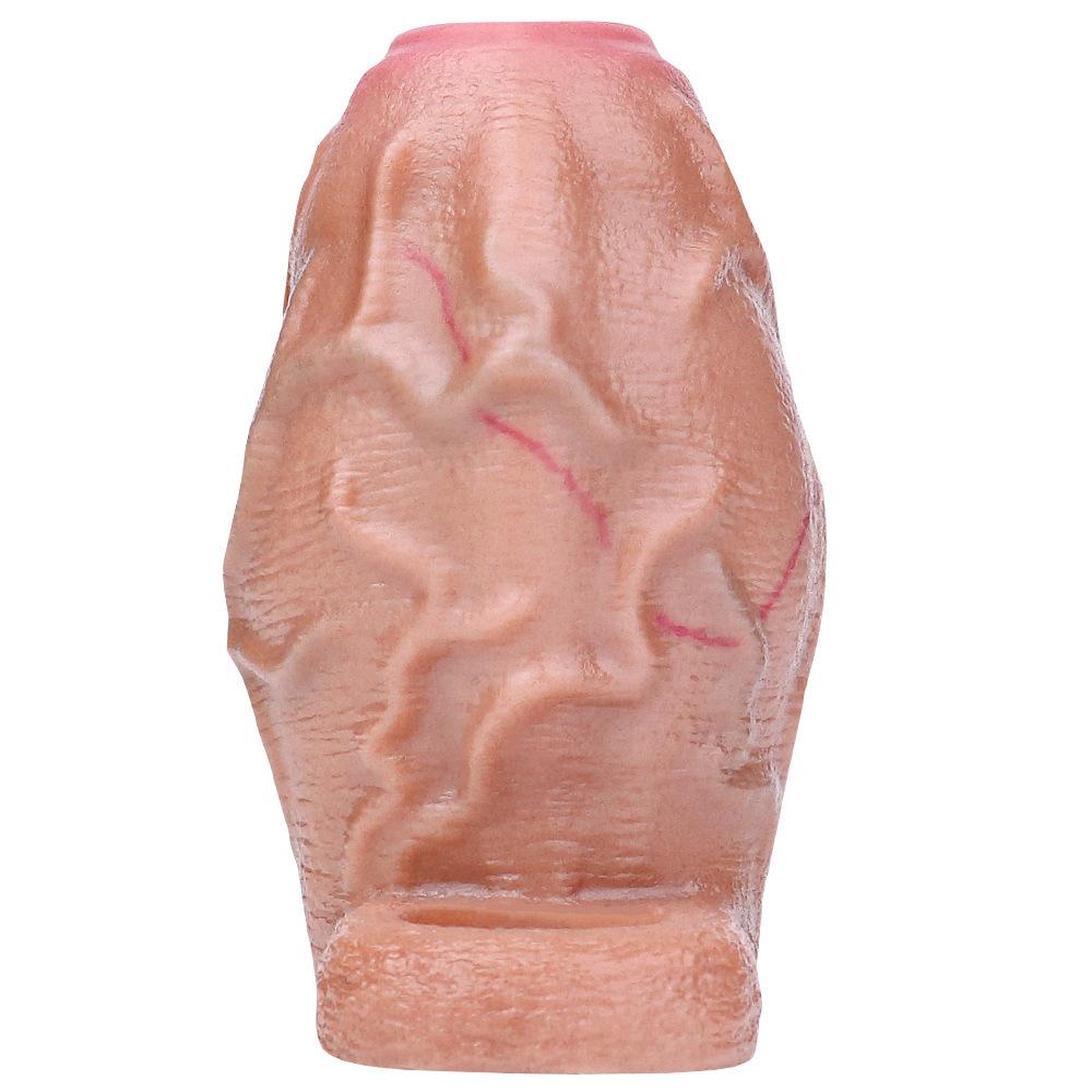 Male Penis Condom Soft Silicone Lengthen Enlarge Dildo Adult Sex Toys Gay Femdom Pegging Realistic Cock Strap On Dick