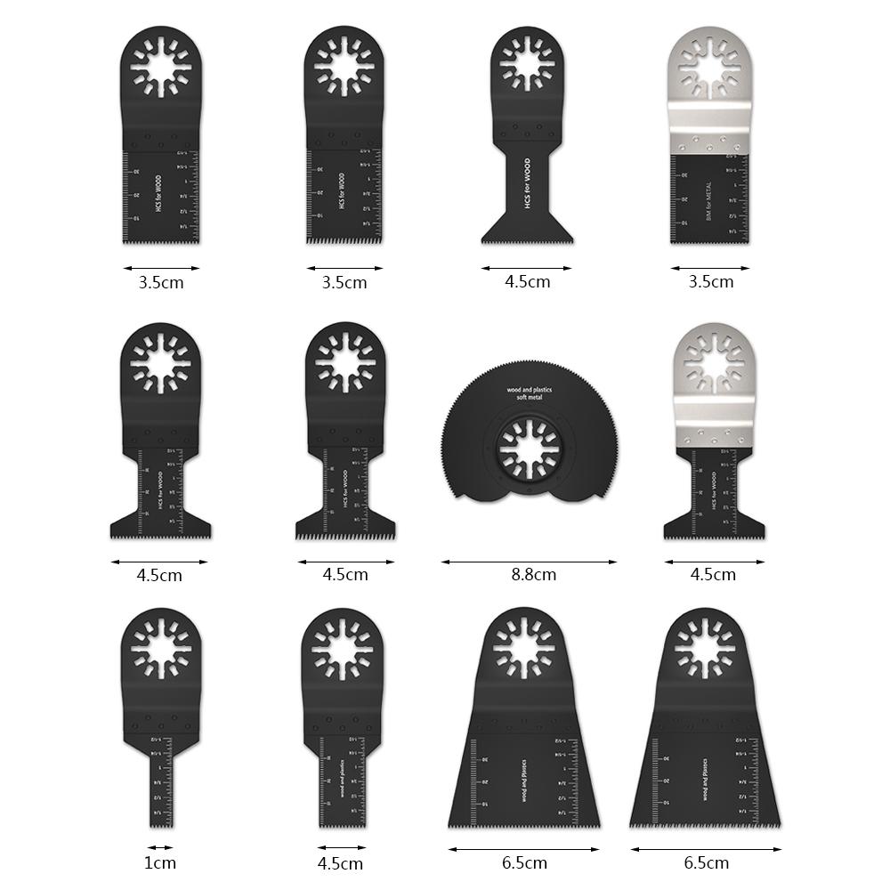 10/12/20PCS Oscillating Saw Blade Multi Tool Blades Quick Release Saw Blade Renovator Cutter Blade For Wood Plastic Cutting