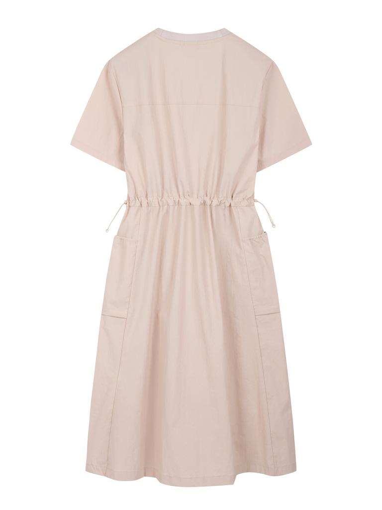 Allaeseuka Women'S Round Neck Cargo String Dress_Pag2Oo2420Lpk