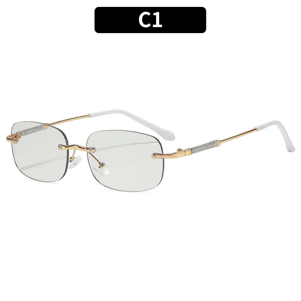 Women s sunglasses - unisex fashion rimless metal photochromic sunglasses