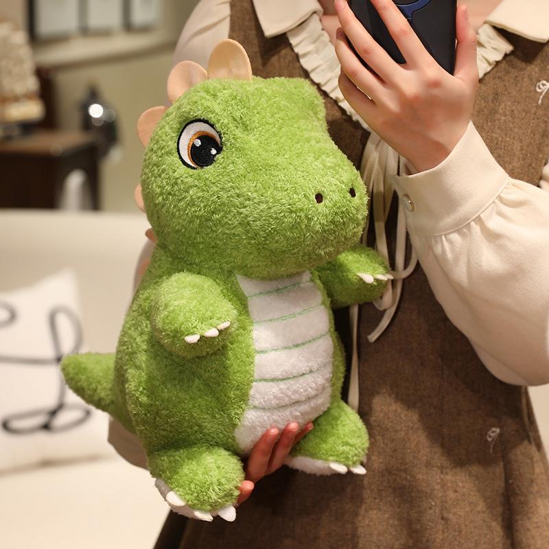 Favorite Toy Unisex Green 25/35/45Cm Cute Dinosaurs Plush Toy Soft Stuffed Animal Doll Soothing Accompanying For Bedroom Christmas Gifts