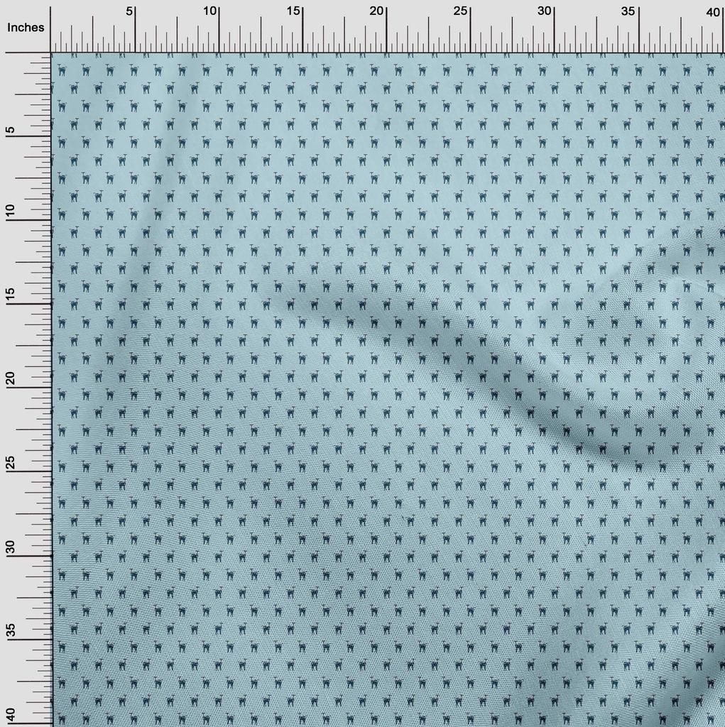 oneOone Cotton Flex Light Blue Fabric Animal  Craft Projects Decor Fabric Printed By The Yard 40 Inch