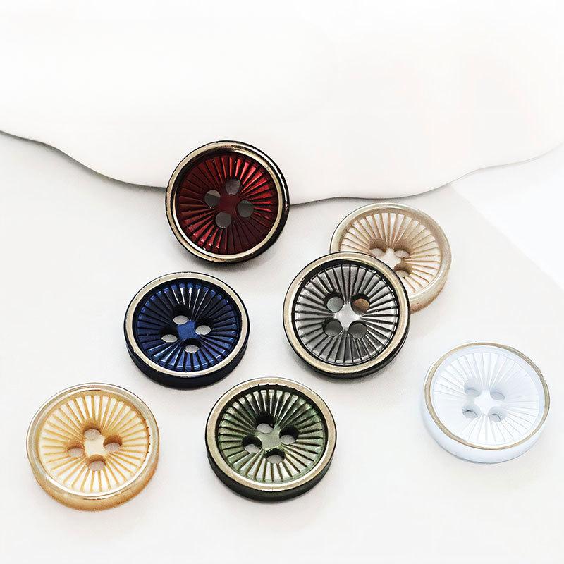 Resin Button Shirt, Thin Edge Four-Eye Buttons, Children'S Buttons, High-End Cardigan, Sweater Buttons.