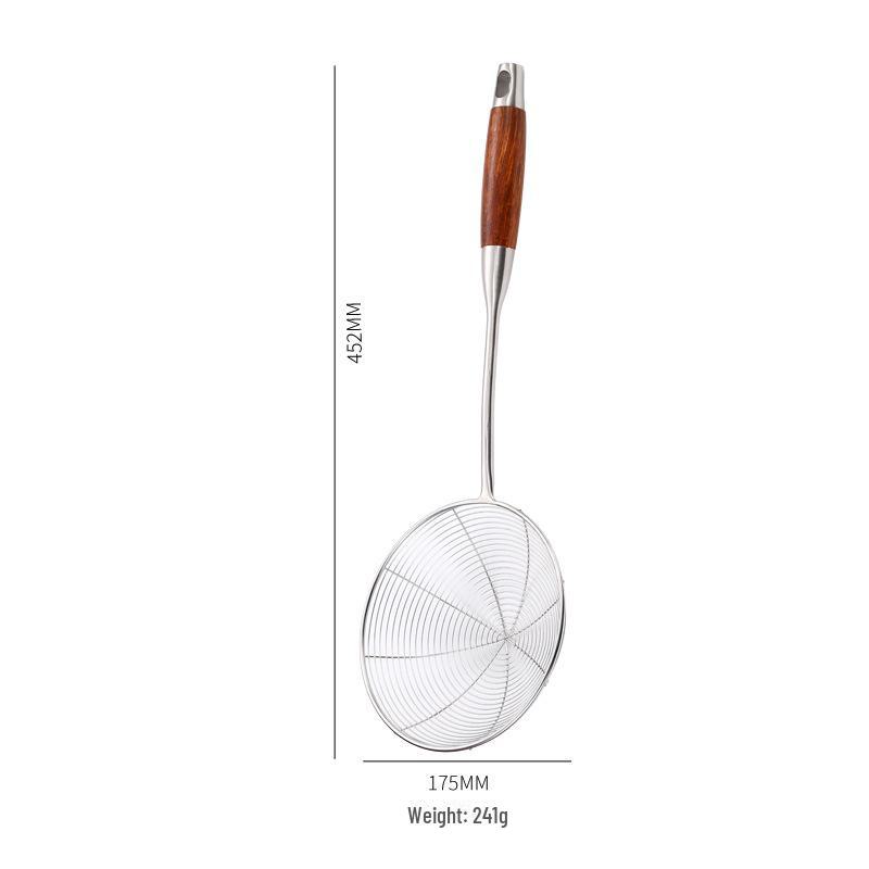 Passoire à nouilles en acier inoxydable épais avec poignée anti-brûlure