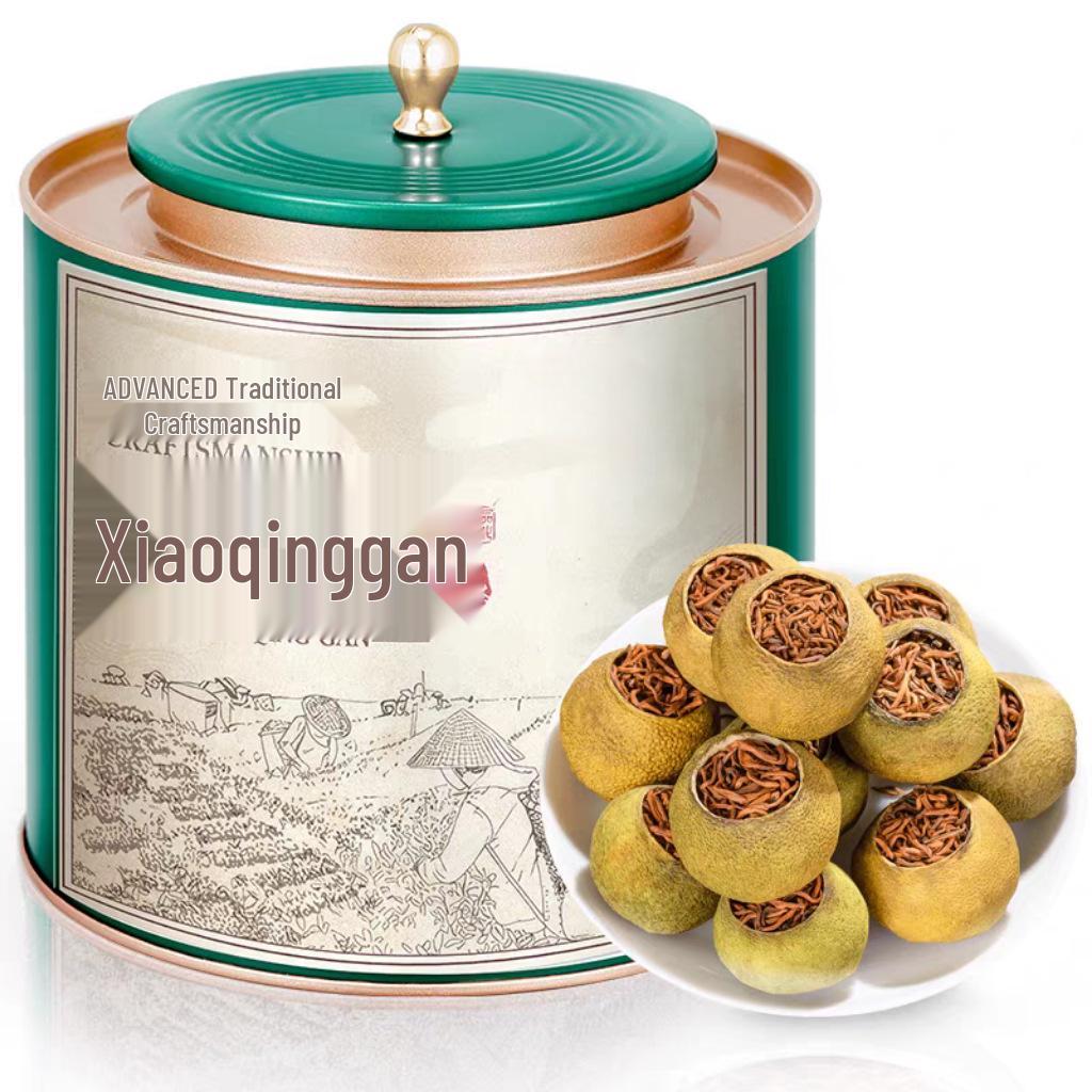 Xinhui Sun-Dried Aged Green Tangerine Pu er Tea – Imperial Ripe Citrus Leaves Gift 250g (1 tin)