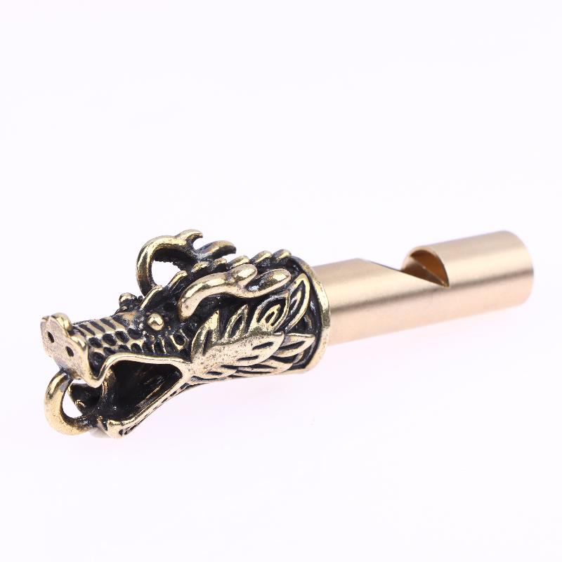 Pure Brass Whistle Keychain Outdoor Gear Bamboo Node Dragon Head Judge Whistle Competition Survival Competition Outdoor Goods