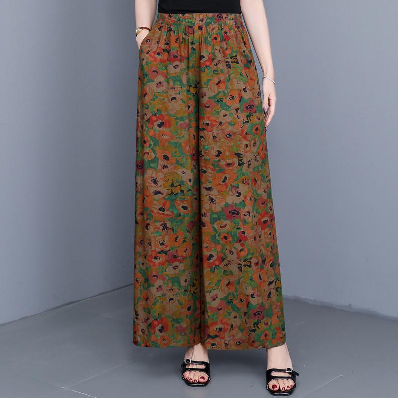 Summer Wide Leg Pants for Women Clothes Plus Size Casual High Waist Woman Trousers