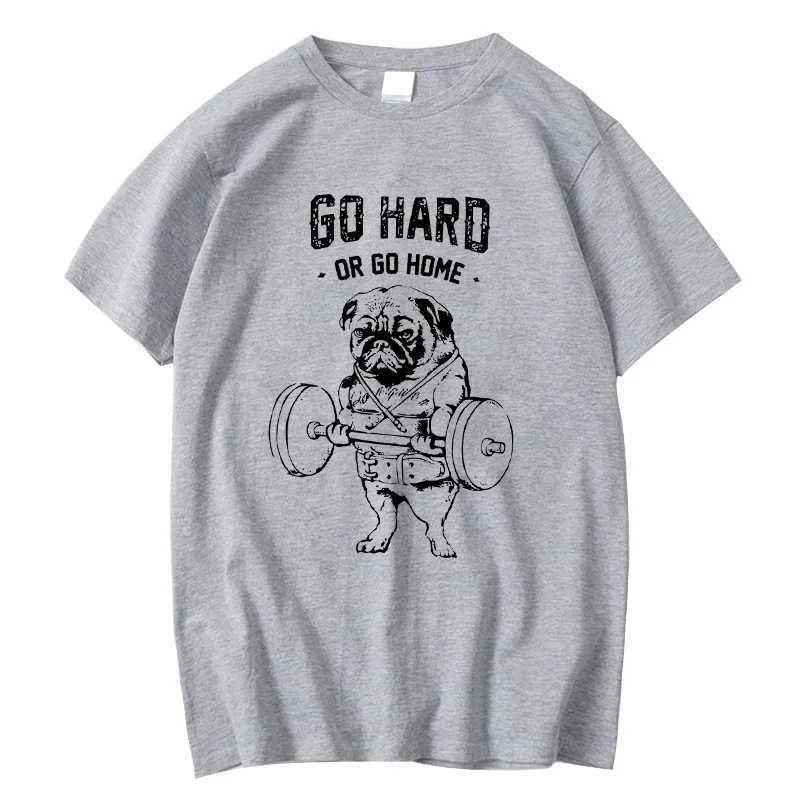 Go Hard Or Go Home Graphic Tshirt Unisex Unisex Cotton Short Sleeve Unisex Funny Gym Workout Casual Street Tops