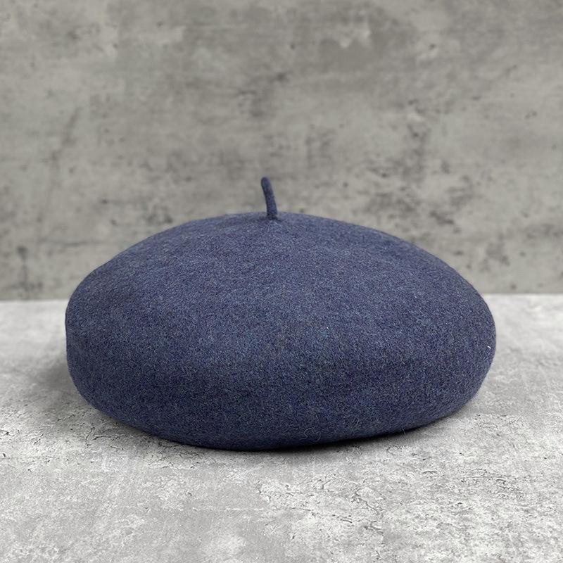 Australische Haar-Baskenmütze Kinder-Malermütze Aufgewertetes gestreiftes Schweißband Zarte dreidimensionale Pilzmütze Wollknospenmütze