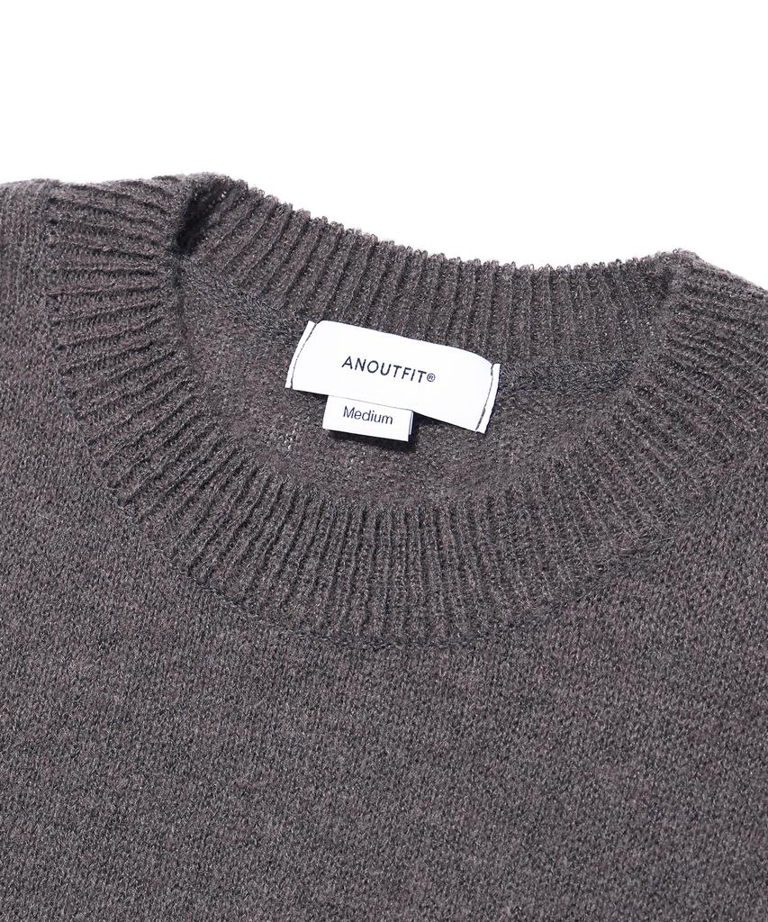 AOTT Unisex Snug Mohair Knit Brown