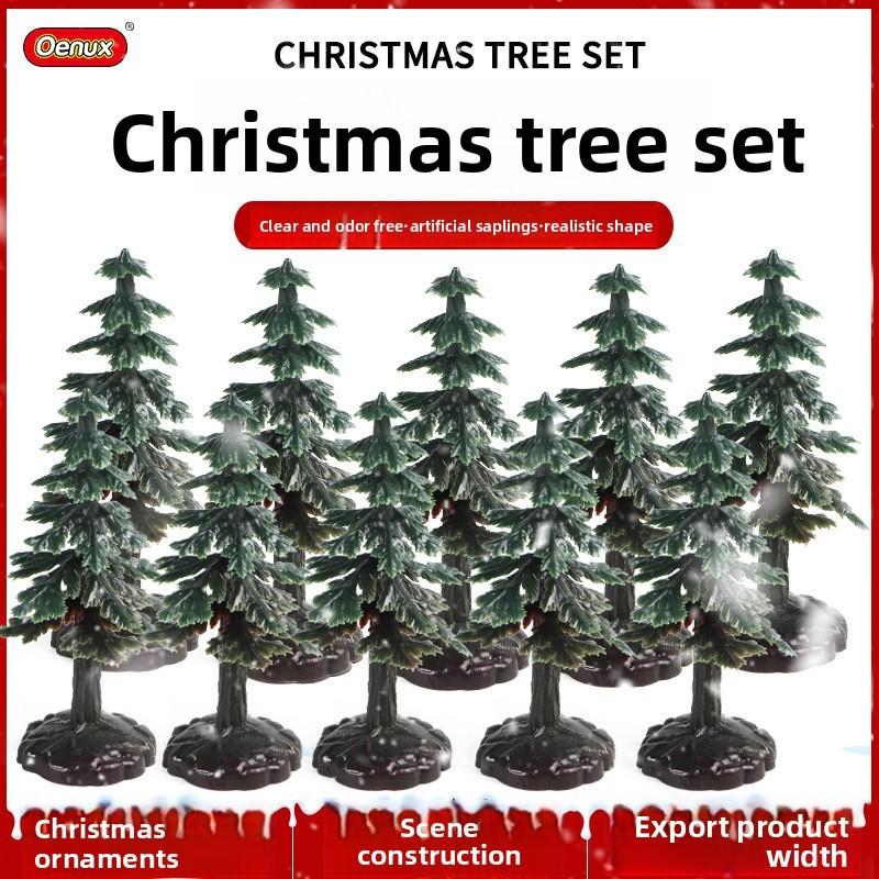 Modell Weihnachtslandschaft mit realistischem Baum zur Heimdekoration und für Sammler