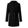 Fashion Women's Long Sleeve Double Breasted Tweed Collar Loose Tops