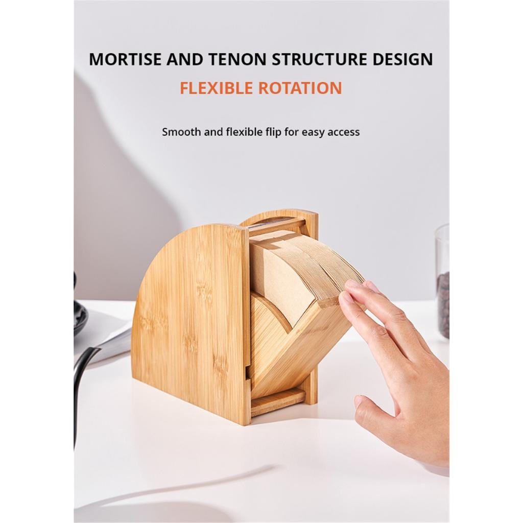 Coffee Filter Paper Holder Storage Box Wood Dust-proof V60 Filter Paper Rack Stand Home Cafe Making Coffee Accessories Coffeware