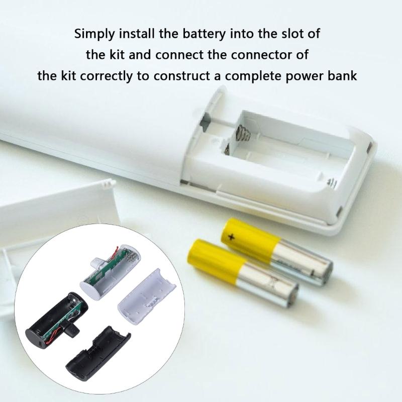 Gör-det-själv Typ C 18650 PowerBank Yttre Hölje Förenklar Monteringsprocessen med Enkel Batteriplats Typ C/8-stifts Utgång