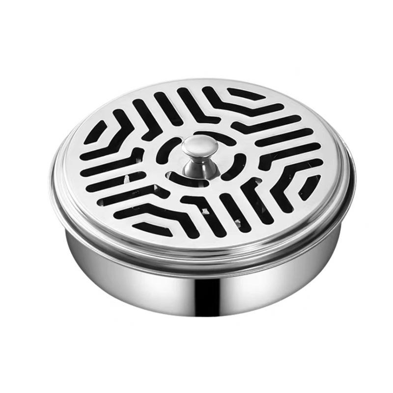 Large Portable Colored Mosquito Coil Holder with Ash Catcher for Household and Outdoor Use