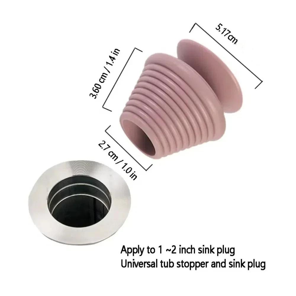 Silicone Tub Stopper Leakage-proof Universal Bathtub Drain Plug Bathroom Accessorie Replacement Drain Stopper Bathroom Bathtub