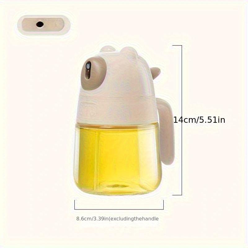 

Glass Bear Shaped Oil Sprayer Bottle with Handle ,Ideal for Air Fryers, Kitchen Use, Transparent Design for Easy Monitoring,
