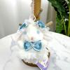 Princess Pearl Dress Plush Rabbit Keychain Cartoon Drooping Ear Rabbit Pendant  Backpack Decor