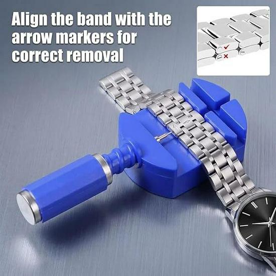 Watch Band Removal and Replacement Tool Set with Hammer and Spring Bar Adjuster