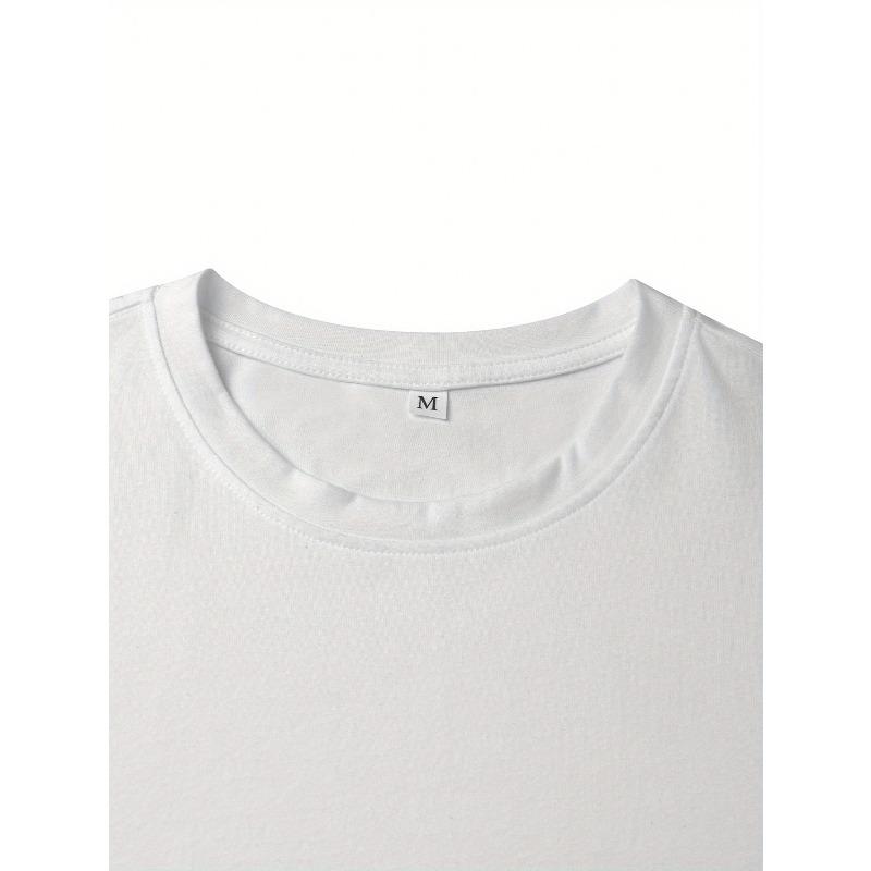 Short-sleeved T-shirt American Fashion Trendy Printed Bottoming Shirt for Men and Teenagers Spring and Summer Round Neck Casual Versatile Top