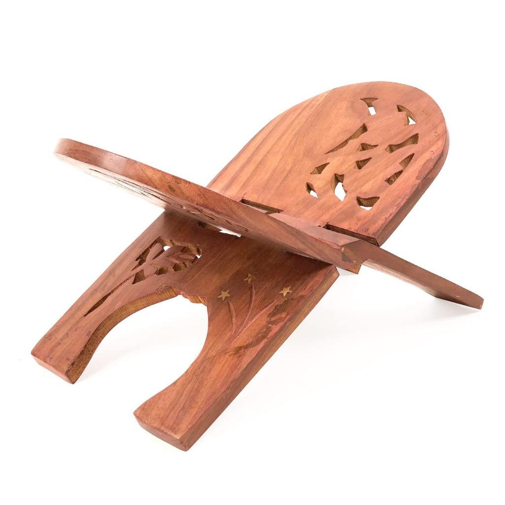 Premium Pakka Sheesham Wooden Rehal | Religious Holy Book Stand Holder