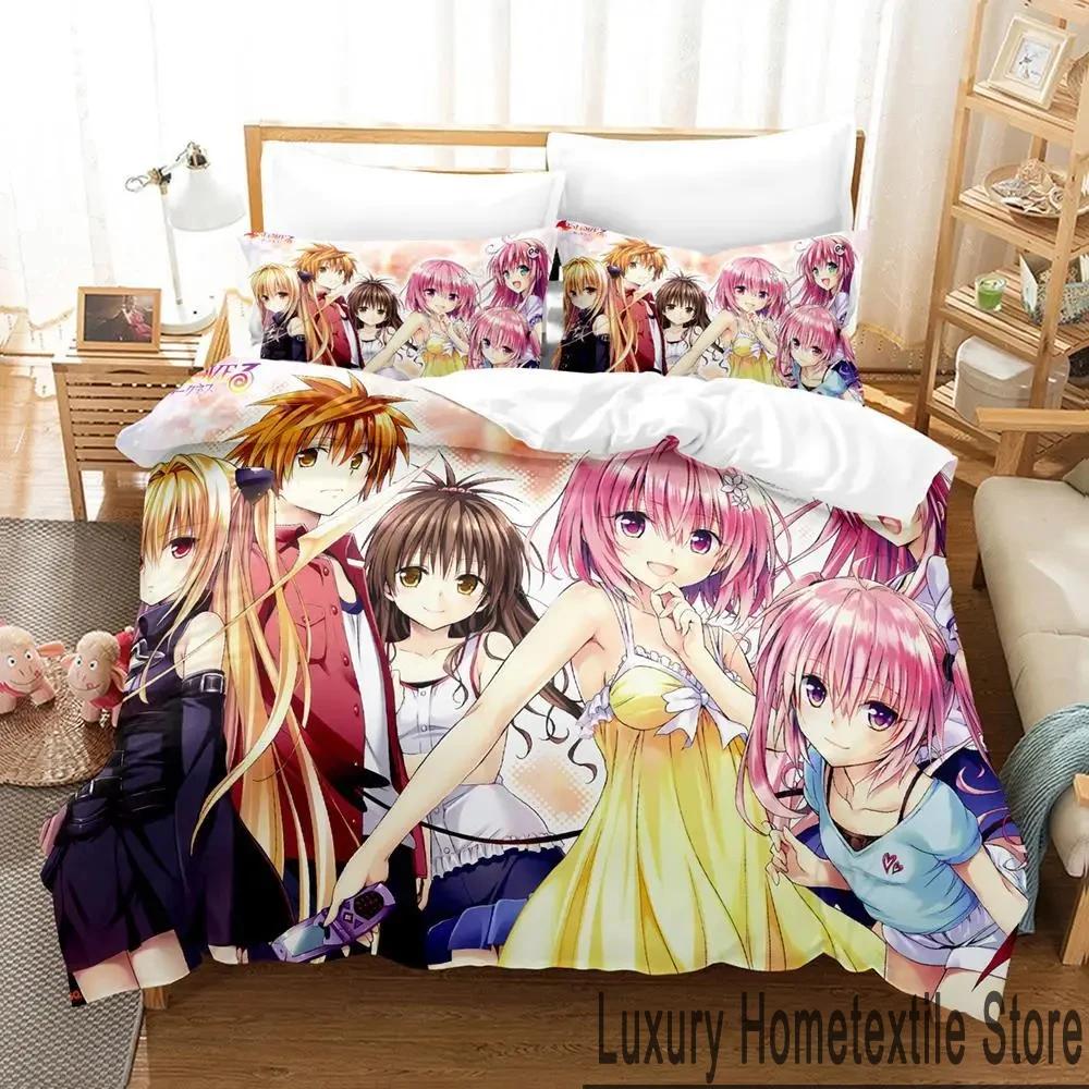 3D Print To Love Ru Darkness Bedding Set Boys Girls Twin Queen King Size Duvet Cover Pillowcase Bed Boys Adult