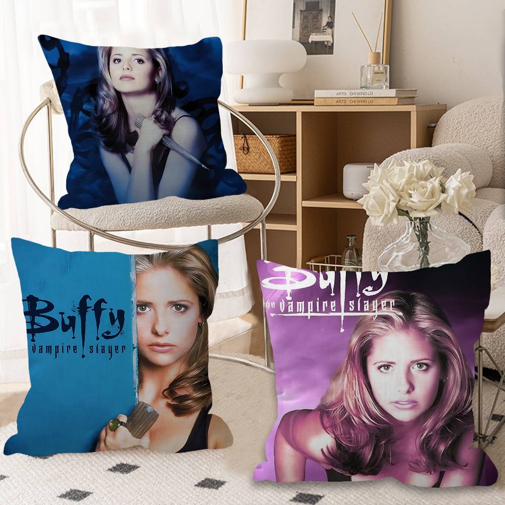 Movie B-Buffy Anime Cushion Cover Polyester Sofa Cushions Decorative Throw Pillows Home Decoration Pillowcover
