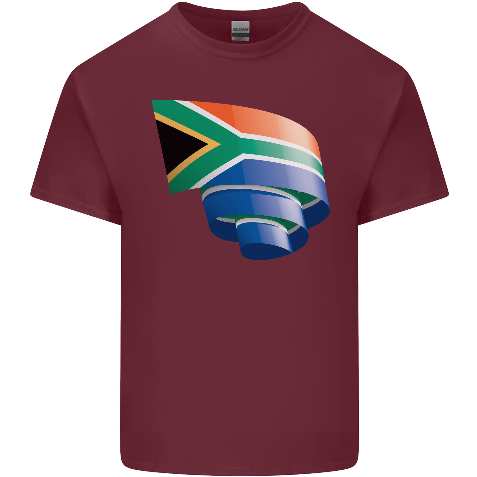 Curled South African Flag Africa Day Football Unisexs Light Cotton TShirt S