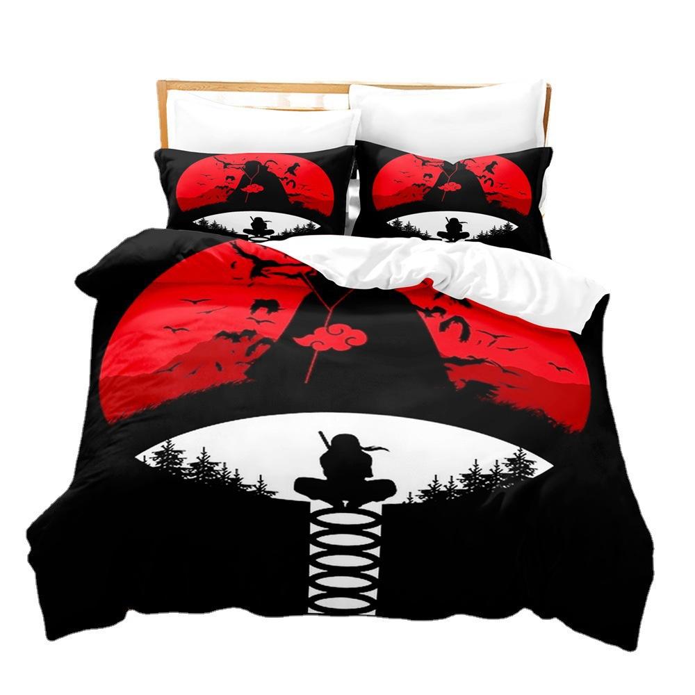 Home Textiles Naruto Quilt Cover 3D Digital Printing Three-Piece Set