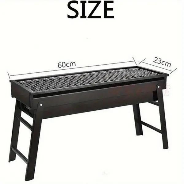 1PC, portable barbecue grill, folding barbecue grill, outdoor camping, hiking, picnic trip
