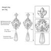Elegant Simulated Pearl Bridal Drop Earrings For Women Flower Crystal Hanging Brincos Wedding Jewelry Meh1022