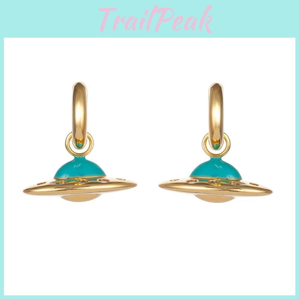 And Unique Heart Planet Alloy Earrings Fashionable Street Style Jewelry