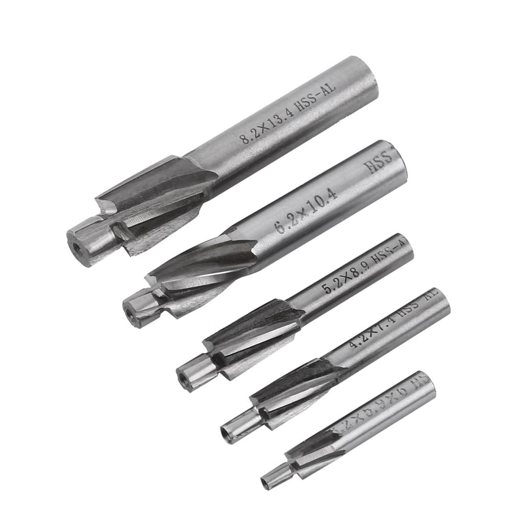 5pcs Countersink End Mill Cutter Slot Drill Bits Tool M3 M4 M5 M6 M8 Drill Milling Bits