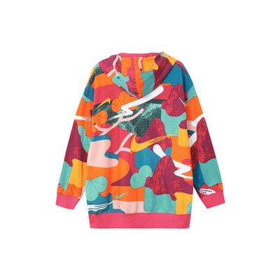 Rabbit Year CNY-Kollektion, Graffiti-Stil, French Terry, hohe Taille, gestrickter Hoodie, Damen-Oberteile, mehrfarbig, FD6685-681