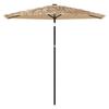 VidaXL Parasol de jardin avec mât en acier marron 268x268x226 cm 4005101