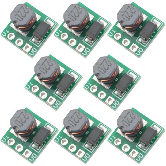 8PCS DC Boost Power Module 0.9-5V to 5V1.5V Boost Converter Board 4.2V to 5V Boost Conversion Power Module Applications Battery Solar Panel Rectifier