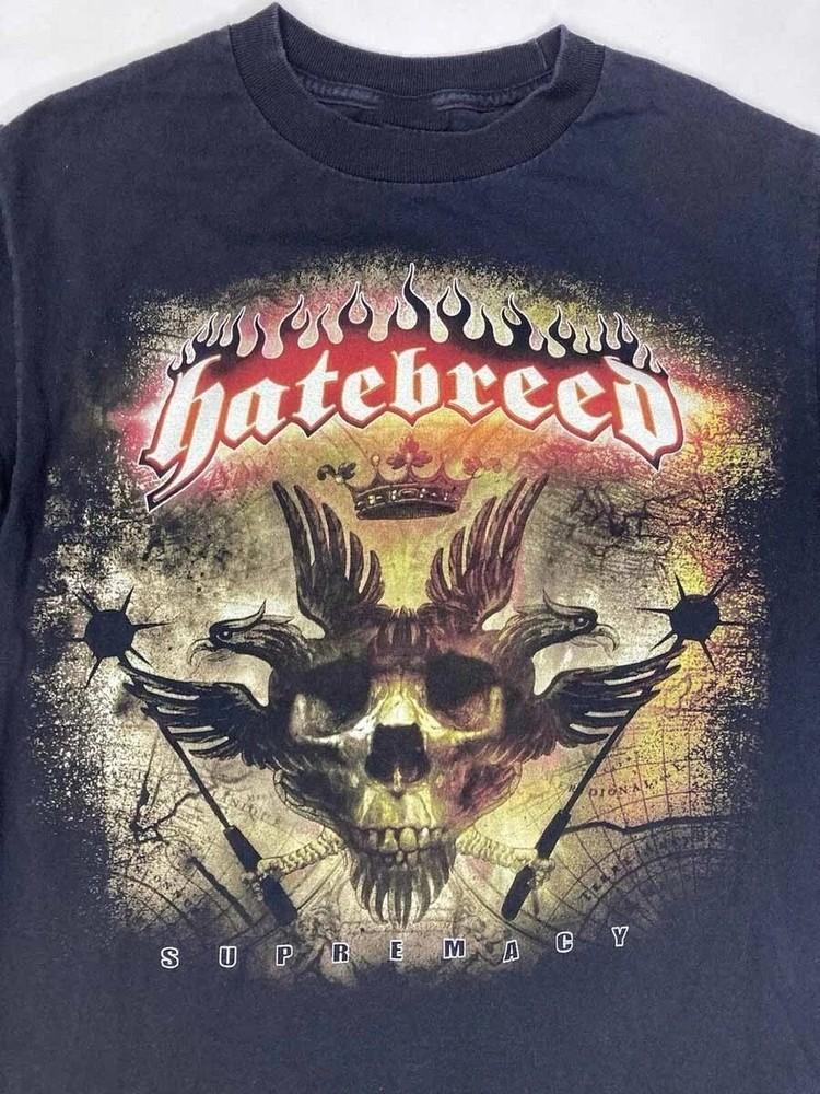 Горячая Популярная Футболка Hatebreed Band Supremacy Черная S-5XL PN430 Унисекс XXL