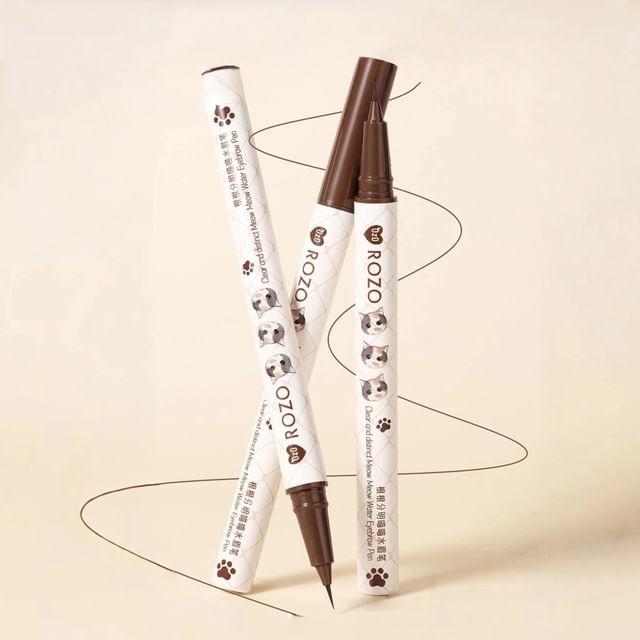 

ROZO - Cat Print Liquid Eyebrow Pen - 3 Colors DV01# Natural Brown - 0.6mll