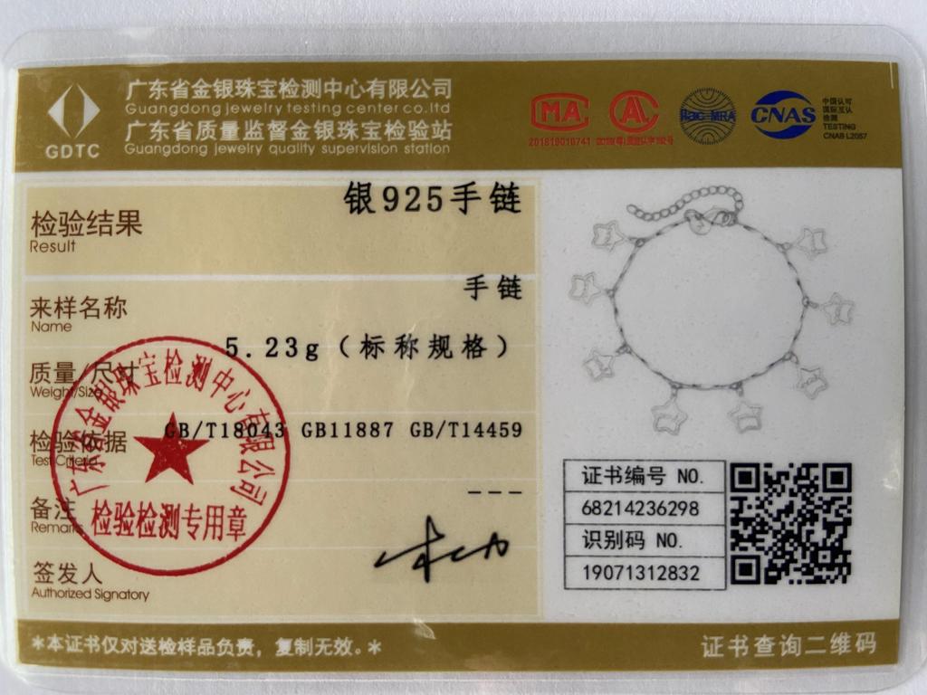 Romantic Star Bracelet Party Gift 925 Sterling Silver Fashion Jewelry