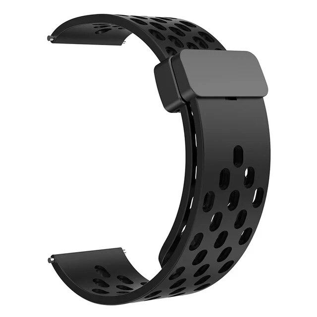 22mm 20mm Pustende silikonreim for Samsung Galaxy Watch 7 4 5 6 S3 Active Magnetisk bånd Huawei GT 3 4 Amazfit Bip armbånd