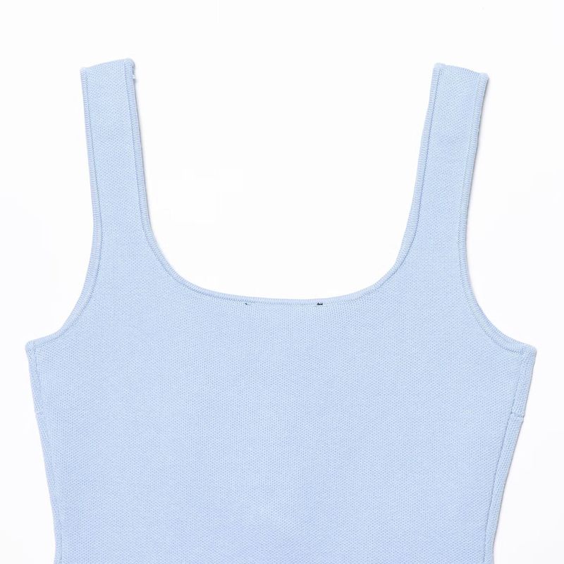 Kaslead New Arrival Women's Clothing Fashion Style Fashion Plain Stitch Tight Chest Round Neck Shoulder Strap Tops 5536038