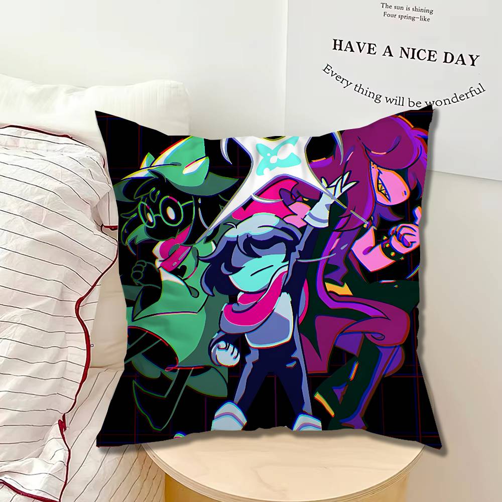 Spamton Game DDeltarune Pillow cases Organic Linen Pillow Case DoubleSided Print Cushion Cover for Sofa Home Decor Gift